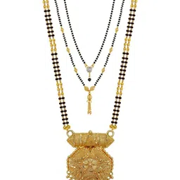 Bhanu diam Gold-Plated Brass Mangalsutra image 1