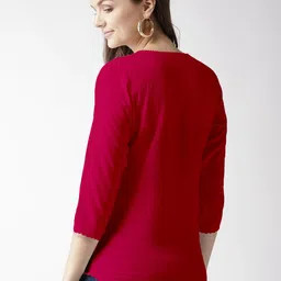 ZARISTAA V-Neck Lace-Up Top image 4