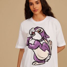 Kazo Women Graphic Printed Round Neck Cotton Boxy T-shirt-picture-12