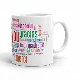 Mr UVD White & Pink Typography Printed Ceramic Glossy Mug 350 ml-picture-34