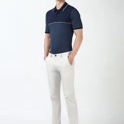 Peter England Casuals Men Colourblocked Polo Collar Cotton T-shirt image 5