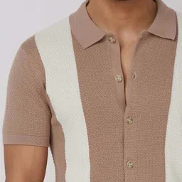 Mufti Men Classic Slim Fit Colourblocked Spread Collar Cotton Casual Shirt image 5