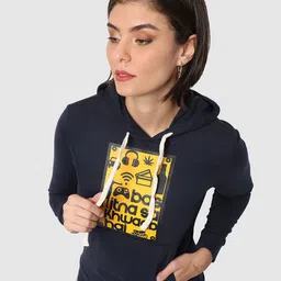 Campus Sutra Women Printed Hooded Sweatshirt-picture-37