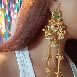 BlingNation Gold-Plated Brass Jhumkas-image-0