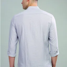 Blu MNKY Men Smart Slim Fit Casual Shirt image 4