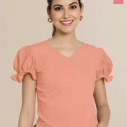 Mast & Harbour Women Pack Of 2 Puff Sleeve Peplum Top-picture-13
