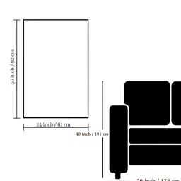 nestroots Yellow & Blue Cat Canvas Painting Wall Art image 4