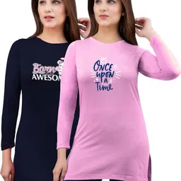 AMAHA FASHIONS Women Typography 2 Printed T-shirt-image-47