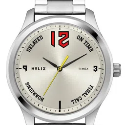 Helix Men Brass Dial & Stainless Steel Straps Analogue Watch TW043HG29 image 2