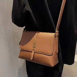 KPOP Women Solid Structured Shoulder Bag image 3