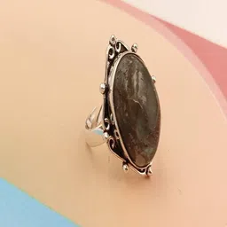 Shrim jewels Women Grey Brass-Plated German Silver Artificial Stones Finger Ring-picture-22