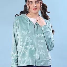 V-Mart Women Printed Hooded Sweatshirt-image-23