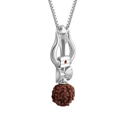 GIVA Rhodium-Plated Contemporary Pendants with Chains image 4