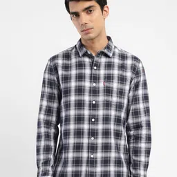 Levis Classic Checked Spread Collar Cotton Slim Fit Casual Shirt-image-52