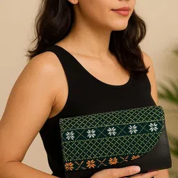 Apaapi Threads of glory Geometric Structured Handheld Bag image 3