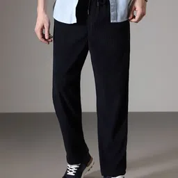 Banana Club Men Cotton Relaxed Corduroy Regular Trousers-picture-18