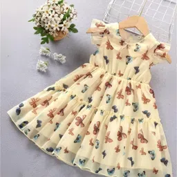 YK Floral Print Fit & Flare Dress-image-61