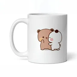 Mr UVD White & Brown Graphic Printed Ceramic Glossy Mug 350 ml image 4