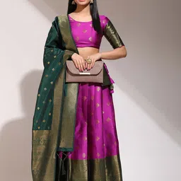 Payu Semi-Stitched Lehenga & Unstitched Blouse With Dupatta-picture-23