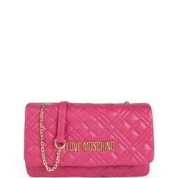 LOVE MOSCHINO Faux Leather Structured Shoulder Bag with Quilted Detail-picture-14