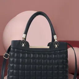 SPOTIC Structured Satchel with Quilted-picture-16