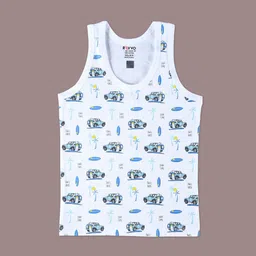 Revvo Junior Boys Pack Of 6 Printed Cotton Basic Vests RJV-102 image 4