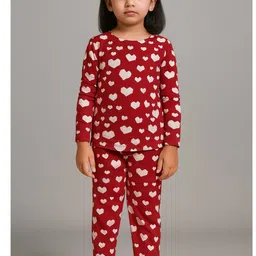 YK Girls Printed Top With Trousers-image-95