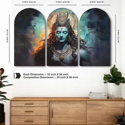 Livin'luxe Blue MDF Religious Wall Paintings image 2