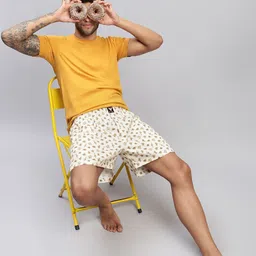 HAYU Men Printed Mid-Rise Cotton Shorts image 5