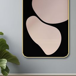 SAF Black & Pink Abstract Printed Wood Wall Art-image-110