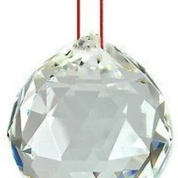 actrovax Fengshui Clear Crystal Hanging Ball for Good Luck & Prosperity -xld Carved Oval Crystal Stone image 3