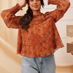 QUIERO Women Floral Printed Round Neck Top-picture-29