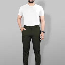 Moda Rapido Men Solid Tailored Trousers image 2