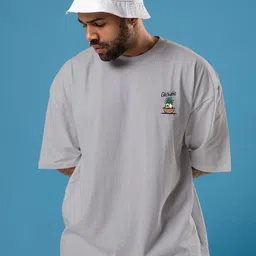 Moda Rapido Men Graphic Printed Drop-Shoulder Sleeves Oversized Regular T-shirt-picture-23
