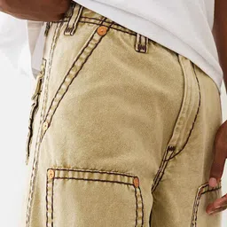 True Religion Men Mid-Rise Super T Lightly Washed Baggy Jeans image 4