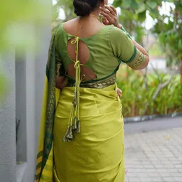 ZIKARAA Ethnic Motifs Zari Saree image 3