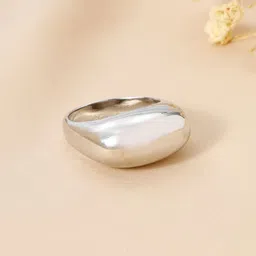 SALTY Silver Plated Stackable Ring for Women & Girls Stylish Adjustable Finger Ring-image-8