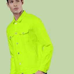 KLIZEN Men Denim Jacket with Embroidered image 3