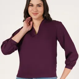 Brownverse Embellished Crepe Top-picture-39