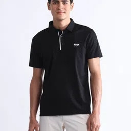 USPA Sport Men Solid Polo Collar Slim Fit T-shirt-picture-42