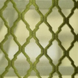 GEET CREATIONS Green Checked Sheer Window Curtains image 4
