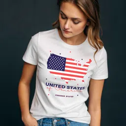 DressBerry Women Printed Bio Finish Pockets Slim Fit T-shirt-image-50