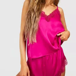 PHALIN Women Satin Night suits image 2