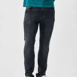 Snitch Men Dark Grey Mid-Rise Slim Fit Jeans-image-42