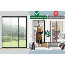 Stylista Transparent Insulated Magnetic Door Curtain - 58 x 118 inch - PVC thickness 0.2mm image 1