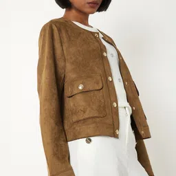 max Women Knitted and Woven Jacket image 5