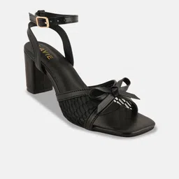 Lavie Women Textured Block Heels Sandals with Bows image 5