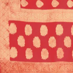 VARNI FABRICS Woven Design Zari Organza Ikat Saree image 4