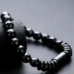 StyleCast x Revolte Men Stainless Steel Artificial Beaded Elasticated Bracelet-picture-30