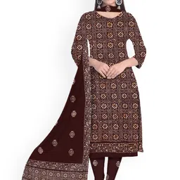 Farooq Dyeing Floral Printed Pure Cotton Unstitched Dress Material-picture-35